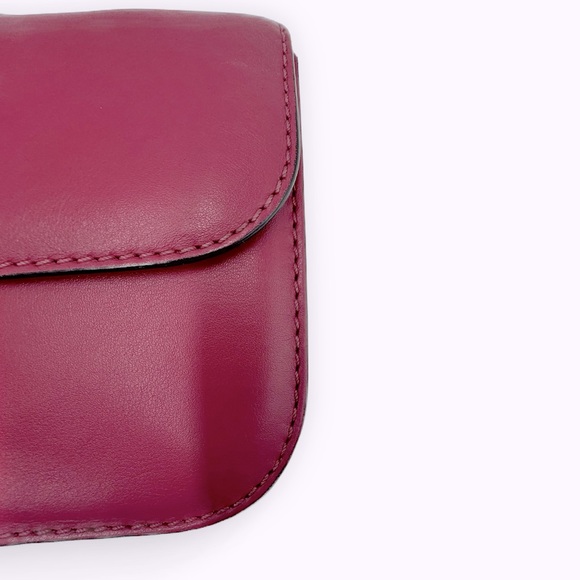 Auth Valentino Garavani Fuchsia Rockstud Small Flap Glam Lock Shoulder Bag - Picture 10 of 16